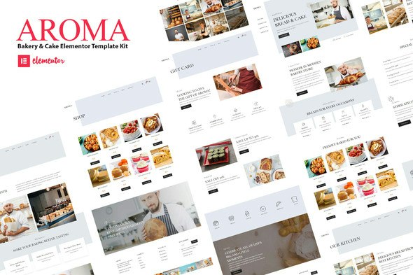 Aroma - Bakery &amp; Cake Elementor  Template Kit