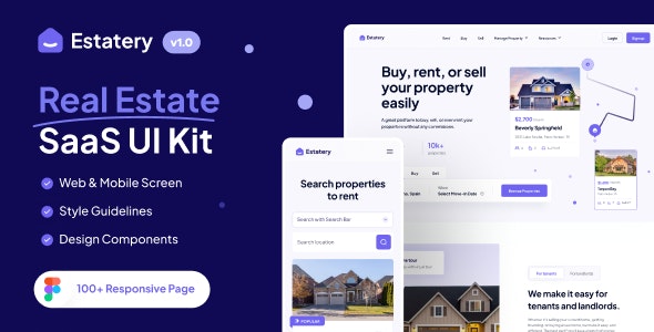 Estatery - Real Estate SaaS UI Kit