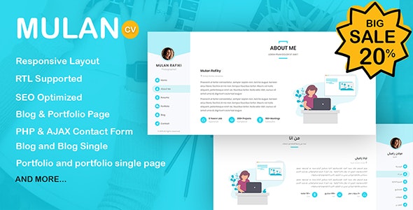 Mulan - Resume / CV Template + RTL
