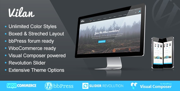 Vilan Corporate, Shop &amp; Forum WordPress Theme
